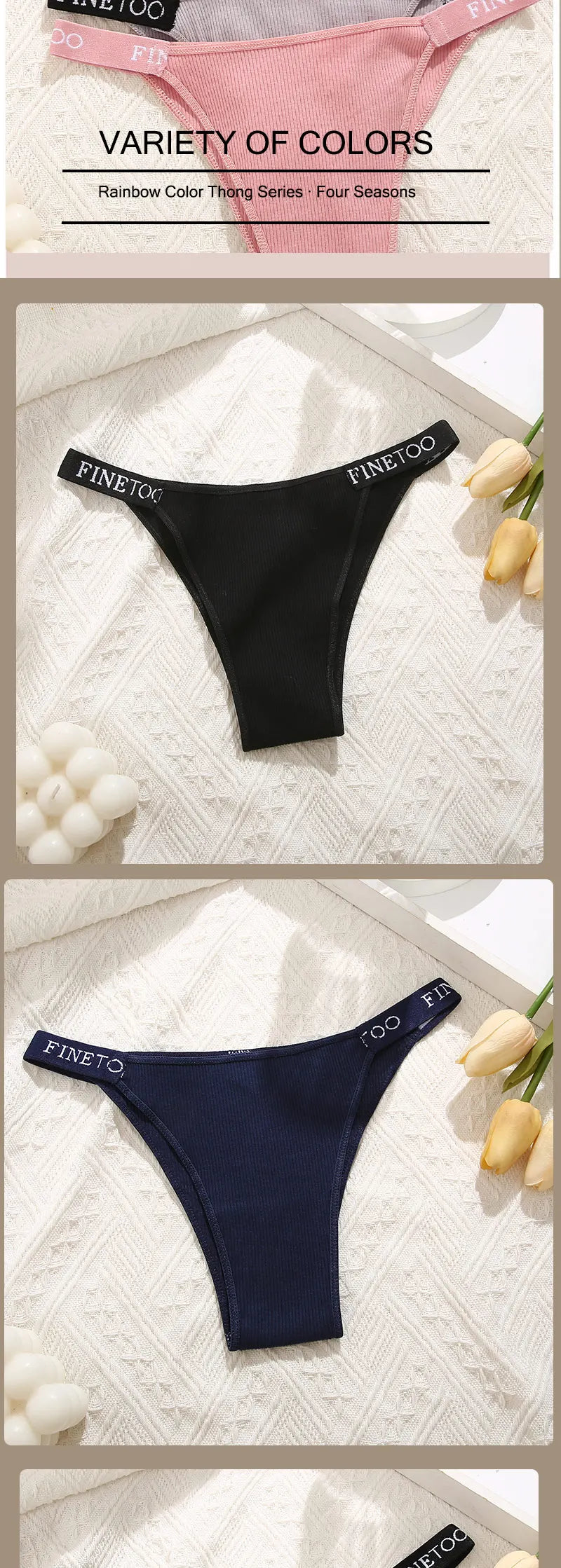 Sexy Women Cotton Brazilian panties Breathable Low Waist Female Underwear Soft Solid Color Intimates High Elastic Lingerie