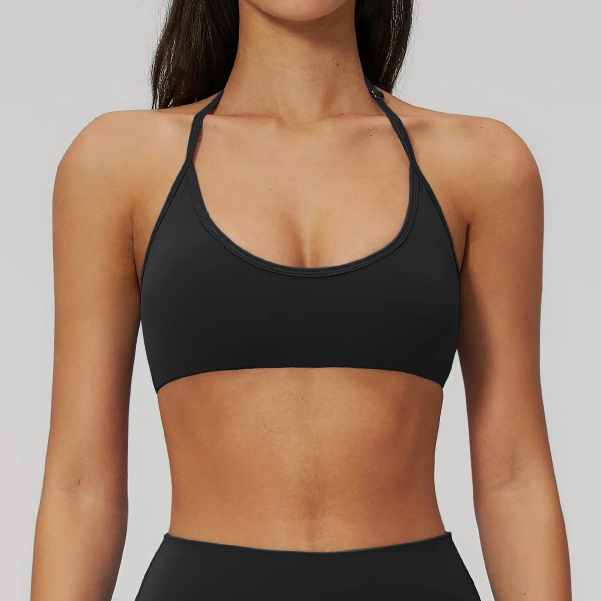 Breathable Bra Gym Top Women Bras High Support Thin Strap Halter Sports Bras Push-up Workout Underwear Shockproof Yoga Tank Tops