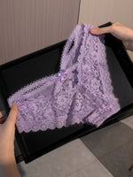 Lace Thin Sexy Girls Panties Seamless Women Briefs Thong Hollow Out G String Underwear Transparent Female Low Waist Lingerie