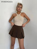 WOMENGAGA American High Street A-line Short Unif School Girl Fairy Grunge Skirt High Waist Pleated Skorts Streetwear Lovely HM2O test