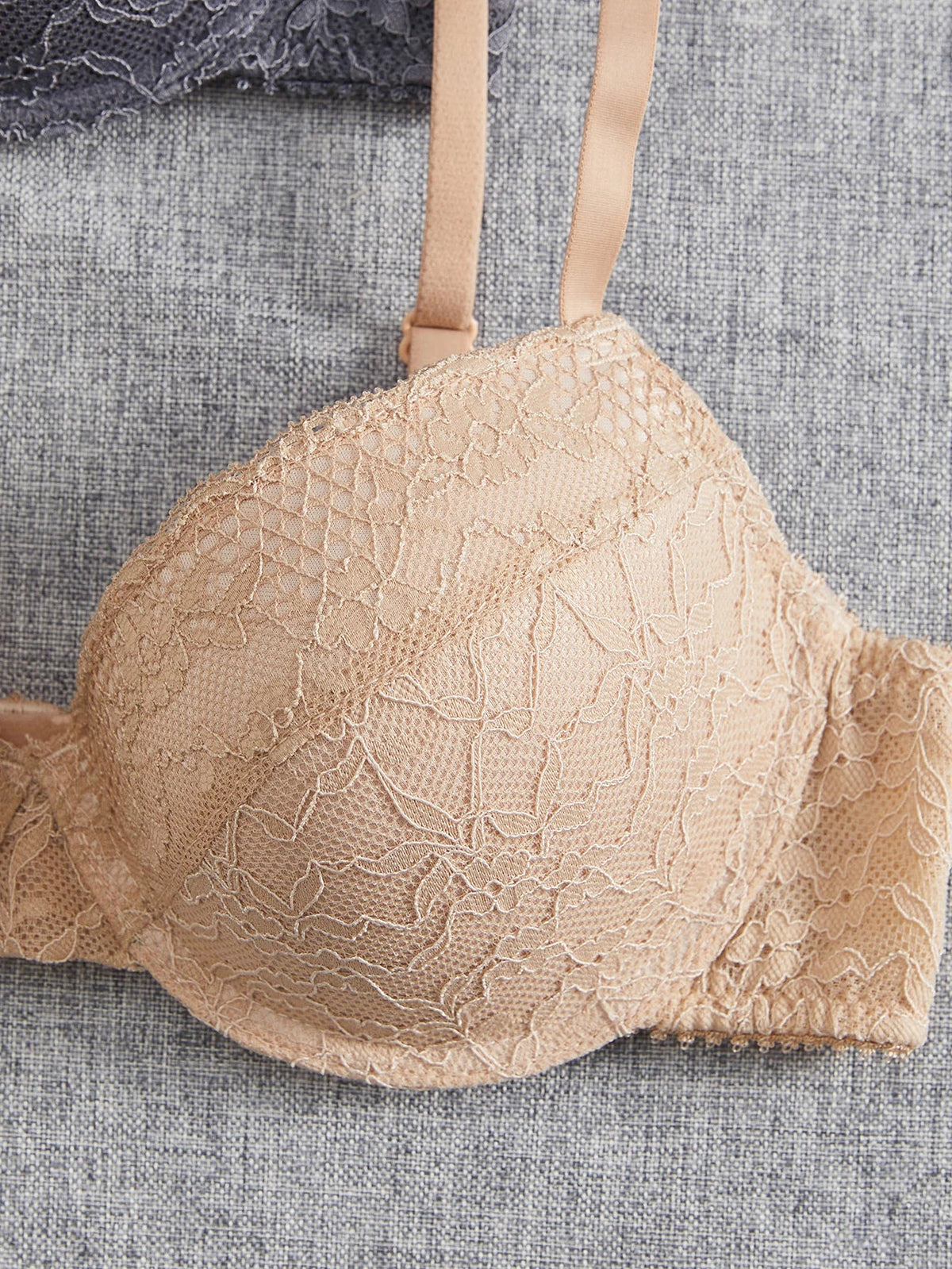 2PCS Floral Lace Push Up Bras for Women Underwire Support Lingerie Underwear Comfort Thin Adjustable Strap Daily Lace Bra Set