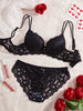 Single of Women's Underwear Set Sexy Lace Patchwork with Push Up Bra Romantic Sheer Women's Panties test