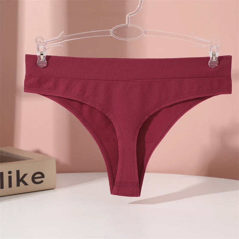 3PCS Seamless Women's Lingerie Female Thongs Sexy Underwear Low-Rise Underpant Women's Panties Intimates Bikini Briefs S-XL
