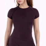NCLAGEN Sport Shirt Women Fitness Impact Short Sleeve Top Gym Workout Yoga Blouse Quick Dry Breathable Running Tee Versatile Top