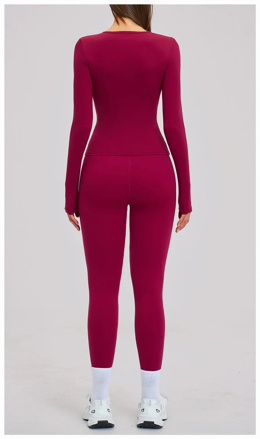 New Yoga Set 2PCS Gym Clothes Workout Outfits Women Long-sleeved T-shirt Sportswear Tracksuits Fitness Sports Vest Gym Leggings
