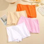 New 4PCS Women's Panties Cotton Seamless Sports Boxers Underwear Female Solid Color Cozy Lingerie Intimate Underpants XS-XL