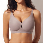 Women's Small Teardrop Smooth Wire-free Bra 3/4 Cup Thin Mold Jelly-like Bra Comfortable and Breathable Underwear Plus