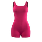 Women's Sexy Backless Tank Rompers Top Bodycon One Piece Halter Sleeveless BodysuitShort Jumpsuits