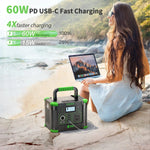 EBL 300W 288Wh Compact Portable Power Station Solar Generator with Wireless Charger for Outdoor Camping Emergency Backup
