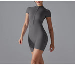 Yoga suit women jumpsuit One-Piece Suit short sleeved shorts Gym Push Up Workout Clothes Fitness Bodysuit Sportswear Tracksuit