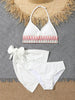 Girls 3pack White High Waist Bikini Sets with Skirts Kids Swimsuit 7-12 Years Children's Swimwear 2026 Cute Bathing Suit Teens test