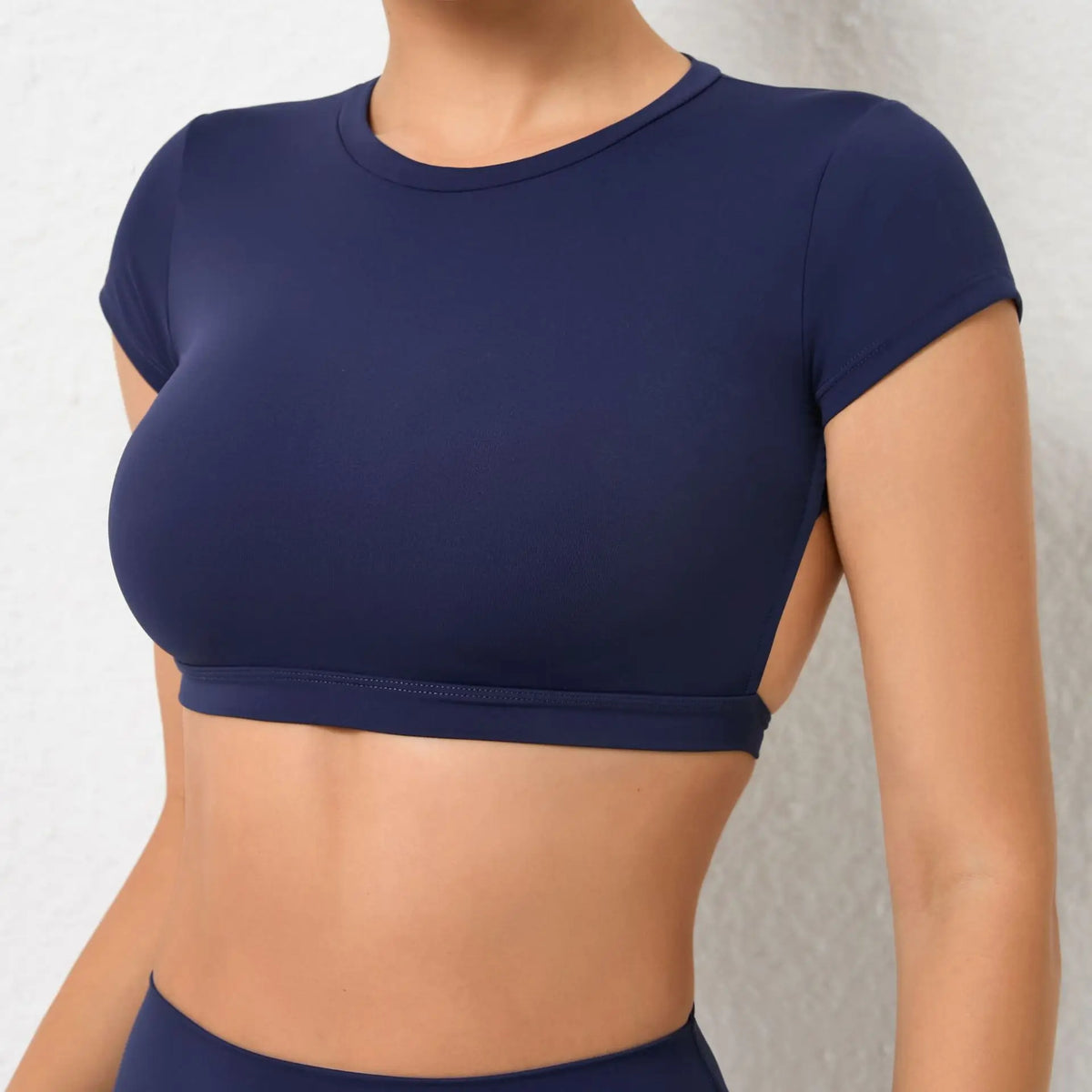 Hearuisavy Summer Customizable Sports Shirts Workout Sportswear Backless Yoga Clothing Chest Pads Sport Crop Tops Gym Top Women