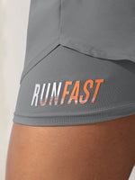 Women's High Rise Yoga Shorts With Elastic Proximity Control Running Shorts, Fake Two Pieces Pants