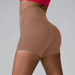 Summer High Waisted Yoga Shorts for Women Fashionable and Sexy Running Fitness Pants Solid Color Yoga Leggings Elastic Tights