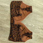 Women's Leopard Print Push-Up Seamless Bra Wire-Free Triangle Cup with Medium Mold Underwear Sexy and Comfortable Push-Up