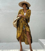 Beach Cover Ups for Swimwear Women Black Tie Dye Kimono Swimsuit Cape Summer Dress 2022 Beachwear Outfits Sales