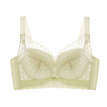 Women's Full Coverage Wire Free Bra Non-Foam Lace Bra Thin Sexy Lace Bra Plus Size 36-46CDE Push Up for Women Thin Latex Bra 46E
