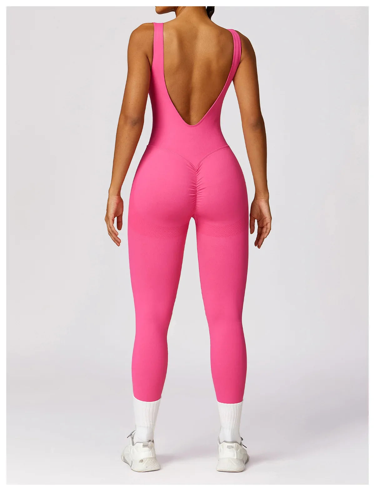 Seamless One-piece Suit Women Sports Jumpsuit Push up Yoga Suit Backless Sportswear Set Women Sleeveles Workout Bodysuits Female