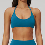 Breathable Bra Gym Top Women Bras High Support Thin Strap Halter Sports Bras Push-up Workout Underwear Shockproof Yoga Tank Tops