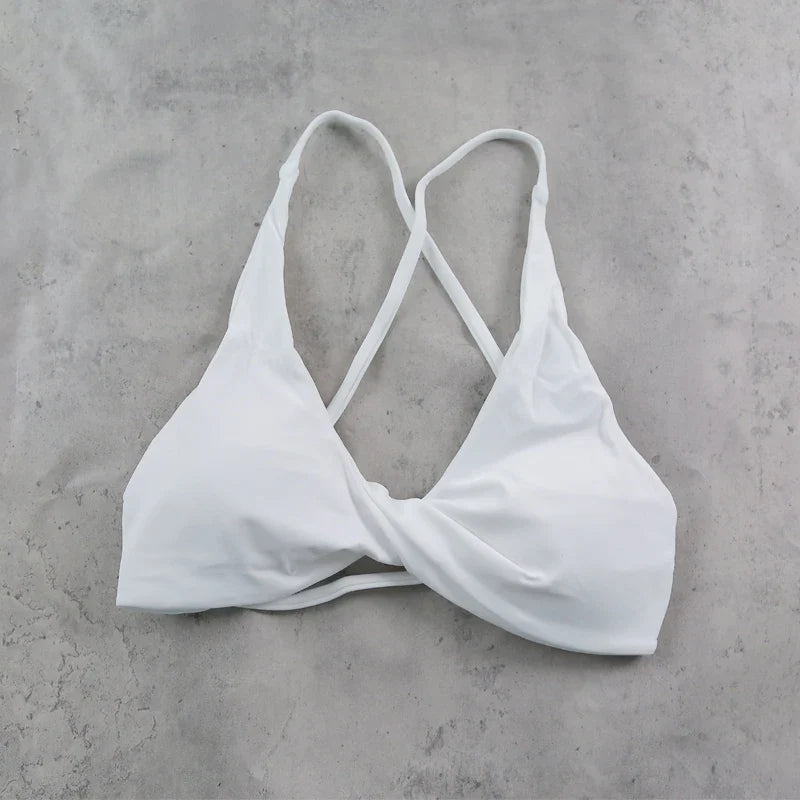 DIAS FIT JOY Women'sWorkout Sports Bras Beauty back Cross Padded Low Impact Fitness Bra Yoga Top Cycling Fitness