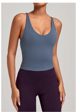 Women Sports Yoga Vest With Cross Shoulder Straps Quick Drying Sexy Yoga Bra Gym Breathablefitness Push Up Training Sports Vest