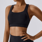 Crossed Shoulder Strap Yoga Bra Chest Pad Running Sports Bra Gym Top Women Stretch Pull Up Underwear Women Vest Fitness Tank Top