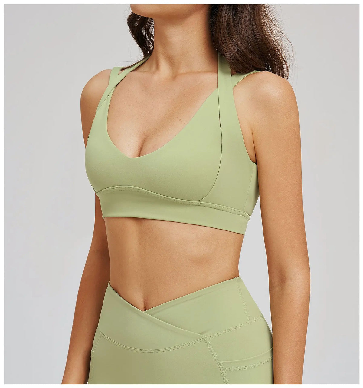 Workout Clothes Woman Gym Top Breathable Sports Bra Fitness Trainning Shoulder Strap Yoga Bra Outdoor Jogging Push Up Underwear