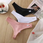 4Pcs/set Cotton Thongs Women Low-Rise Bikini Underwear M-XL Comfortable G-string Female Fruit Embroidery T-Back Panties Lingerie