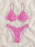 2026 Sexy Floral Twin Strap Bralette Bikini Women Swimsuit Triangle Swimwear Bathing Suits Two-piece Biquini Thong Bikinis Sets