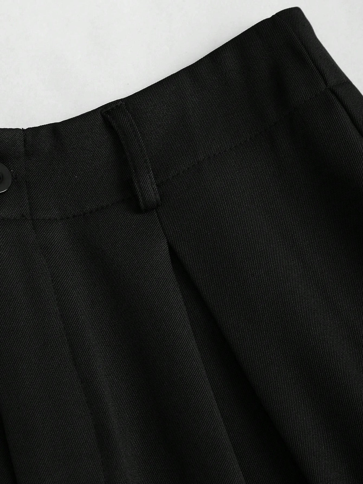 Women's Elegant Jacquard Pleating Wide-Leg Pants Office/Commuting Solid Color Loose Casual Suit Pants, Autumn/Winter