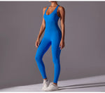 Seamless One-Piece Yoga Jumpsuit Women Fitness Sports Overalls Dance Workout Set Stretch Bodysuit Gym Clothes Push Up Sportswear