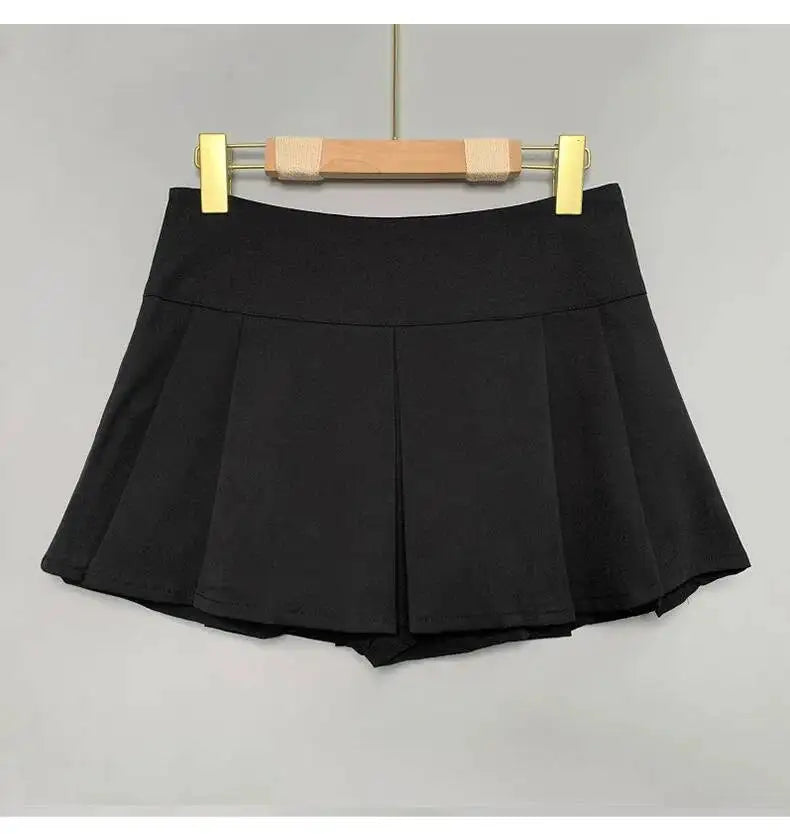WOMENGAGA Korea Style Sexy Slim High Waist Strap A-line Half Length Skirt Fashion Women Skorts JK Sweet 2023 NewOW3W
