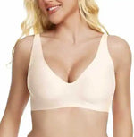 Pink Leopard Print Wire-free Seamless Bra Full Cup TThin Molded 3D Jelly Soft Support Bra Comfortable and Breathable Plus Up