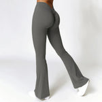 Sexy Sports Leggings Women V Back Scrunch Flares Leggings High Waist Yoga Flares Pants Push Up Gym Leggings Women Yoga Clothes