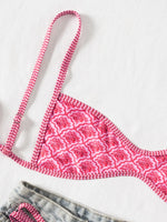 Sexy Coffee Polka Dot Print Bikini Set 2026 Women Pleate Push Up Bra Hollow Out Thong Swimsuit Summer Pool Bathing Suit Swimwear