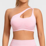 NCLAGEN Asymmetric Sports Bra Gym Top Woman High Support Halter Backless Fitness Speed Activewaer Workout Seamless Underwear