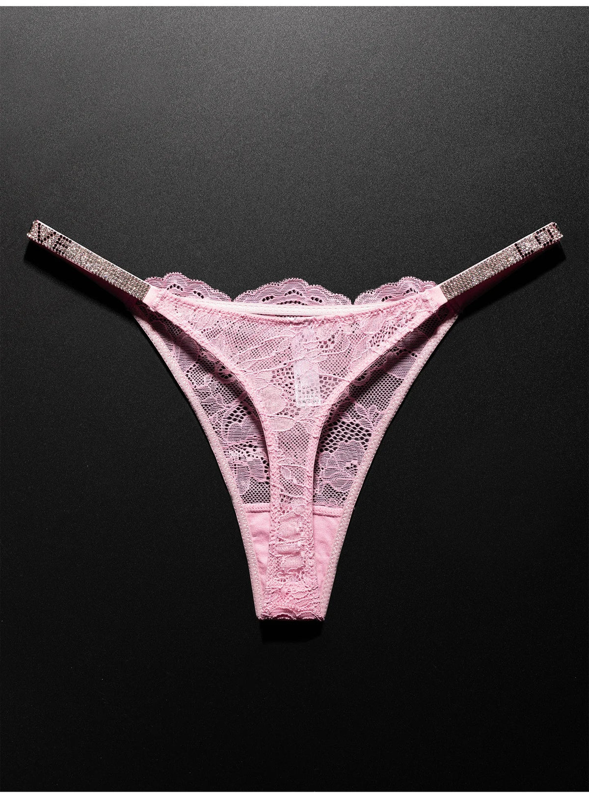 Lace Sexy Girls Women Panties Seamless Underwear Rhinestone G String Letter Transparent Thong For Female Low Rise Ladies Briefs