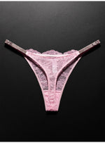 Lace Sexy Girls Women Panties Seamless Underwear Rhinestone G String Letter Transparent Thong For Female Low Rise Ladies Briefs