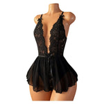 See Through Deep V Sexy Underwear Women One-piece Exotic Costumes BodysuitDesire Night EroticSexua Temptation Hot Dress Set