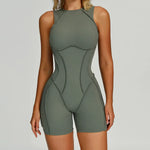 New Seamless Yoga Jumpsuits Sports Fitness Hip-lifting Backless Shorts One-piece Workout Gym Leggings Tracksuits for Women