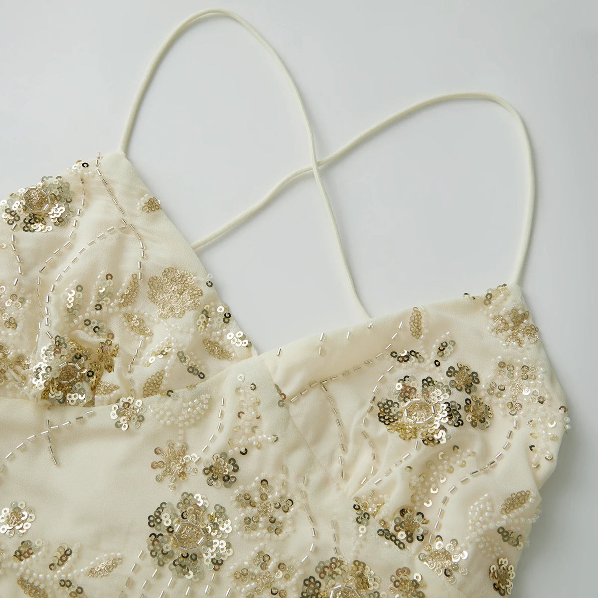 Fashion Chiffon Sleeveless Backless Tops Sexy Deep V-neck Beading Sequin Flower Summer Back Bandage Vest Women Camisole