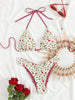 Sexy White Floral Print Micro Bikini 2026 Women Push Up Bra High Waist Swimsuit Beach Bathing Suit Holiday Two Piece Swimwear test