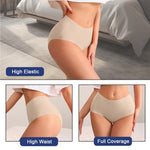 One Piece Women Sexy Panties High Waist Seamless Underwear Silky Female Breathable Comfort Briefs S-2XL