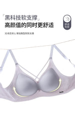 Traceless Half-Fixed Cup Women Underwear Thin Jelly Soft Support Anti Drop Adjustable No Steel Ring Super Soft Solid Color Bras