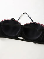 B C D Thin Cup Floral Lace Large Size Bra Side-Breast-Enhancing Silicone Pad Minimizer Push up Comfortable Bra