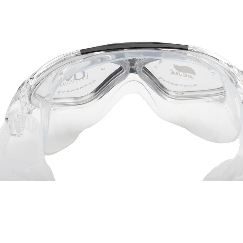 Adult Waterproof Swim Glasses Electroplate Super Big Swimming Goggles Men Women Adjustable Anti-fog UV Swim Sport Eyewear 2023