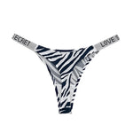 Letter Sexy Panties Women Thongs Rhinestones Diamonds G-string Sports Thong Low Waist Shorts Briefs T-back Fitness S-XL