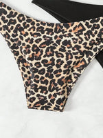 High Waist Bikini Shorts Bottoms Women Swimming Leopard Panties Summer Ladies Black Bathing Suit Swim Shorts Bottom 2 Piece Set
