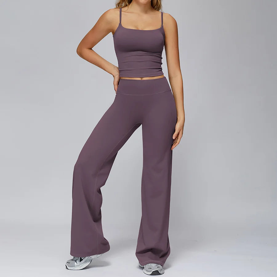 New yoga set 2 pieces gym set Women Long Sleeve Sports Shirts Sports Bra Leggings Suit Fitness Running Workout Suits Tracksuit