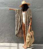 Beach Cover Ups for Swimwear Women Black Tie Dye Kimono Swimsuit Cape Summer Dress 2022 Beachwear Outfits Sales